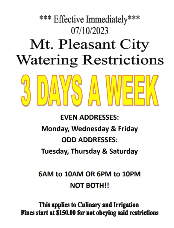 Water RestrictionsJuly23